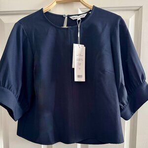 NWT: Easy, Breezy Navy Blouse - Veronica Beard size 4